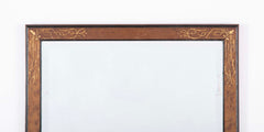 Pair of Burlwood Framed Mirror with Ebonized Borders and Incised Gilt Decorations
