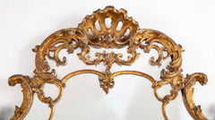 18th Century French Rococo Gilt Wood Mantle Mirror