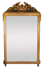 19th Century Italian Neoclassical Gilt Wood & Painted Large Scale Mirror