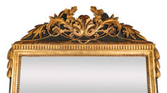 19th Century Italian Neoclassical Gilt Wood & Painted Large Scale Mirror
