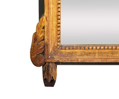 19th Century Italian Neoclassical Gilt Wood & Painted Large Scale Mirror