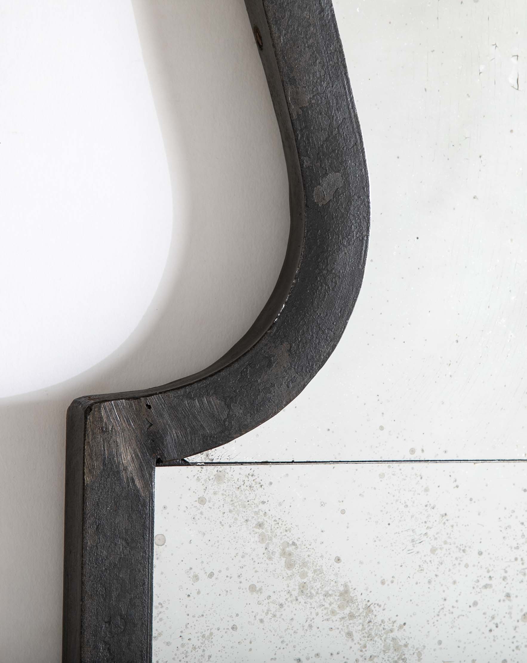 Queen Anne Style Italian Steel Frame Mirror, Mid 20th Century