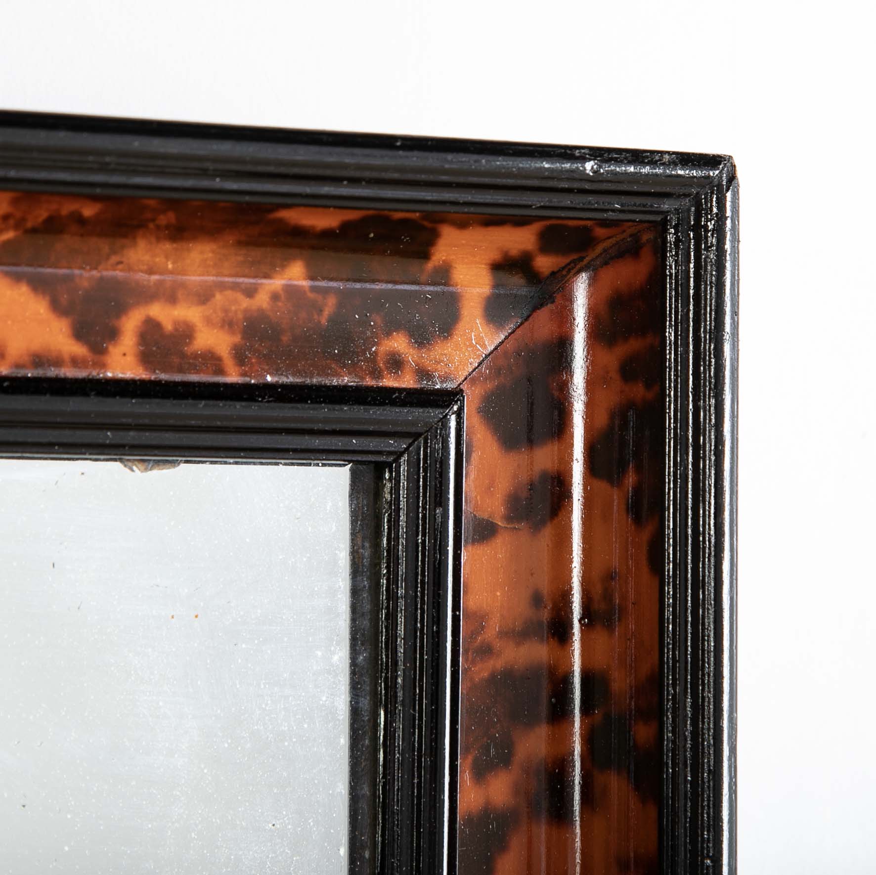 Early 19th Century Dutch Tortoiseshell and Ebony Mirror