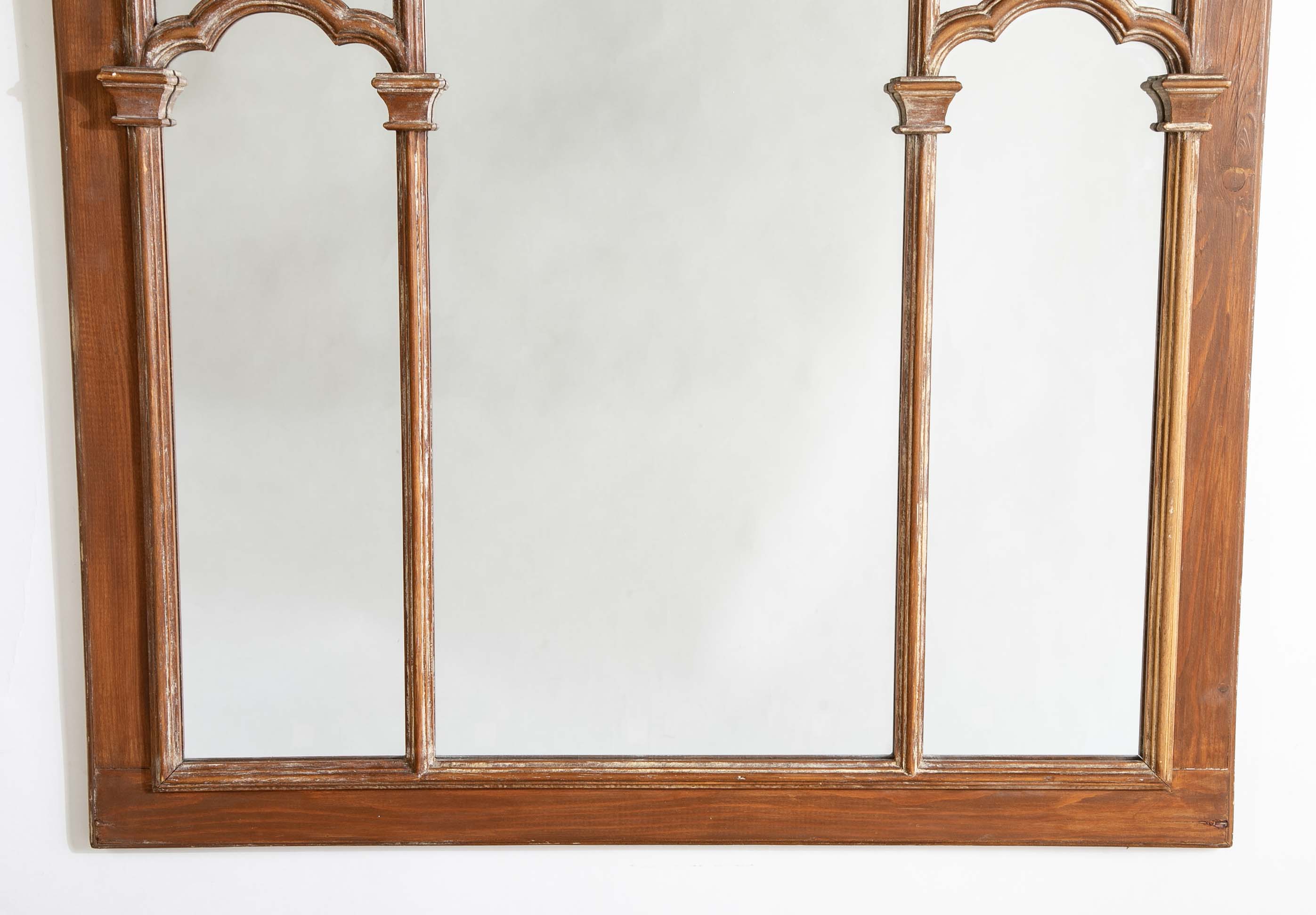 A Gothic Style Pine Mirror