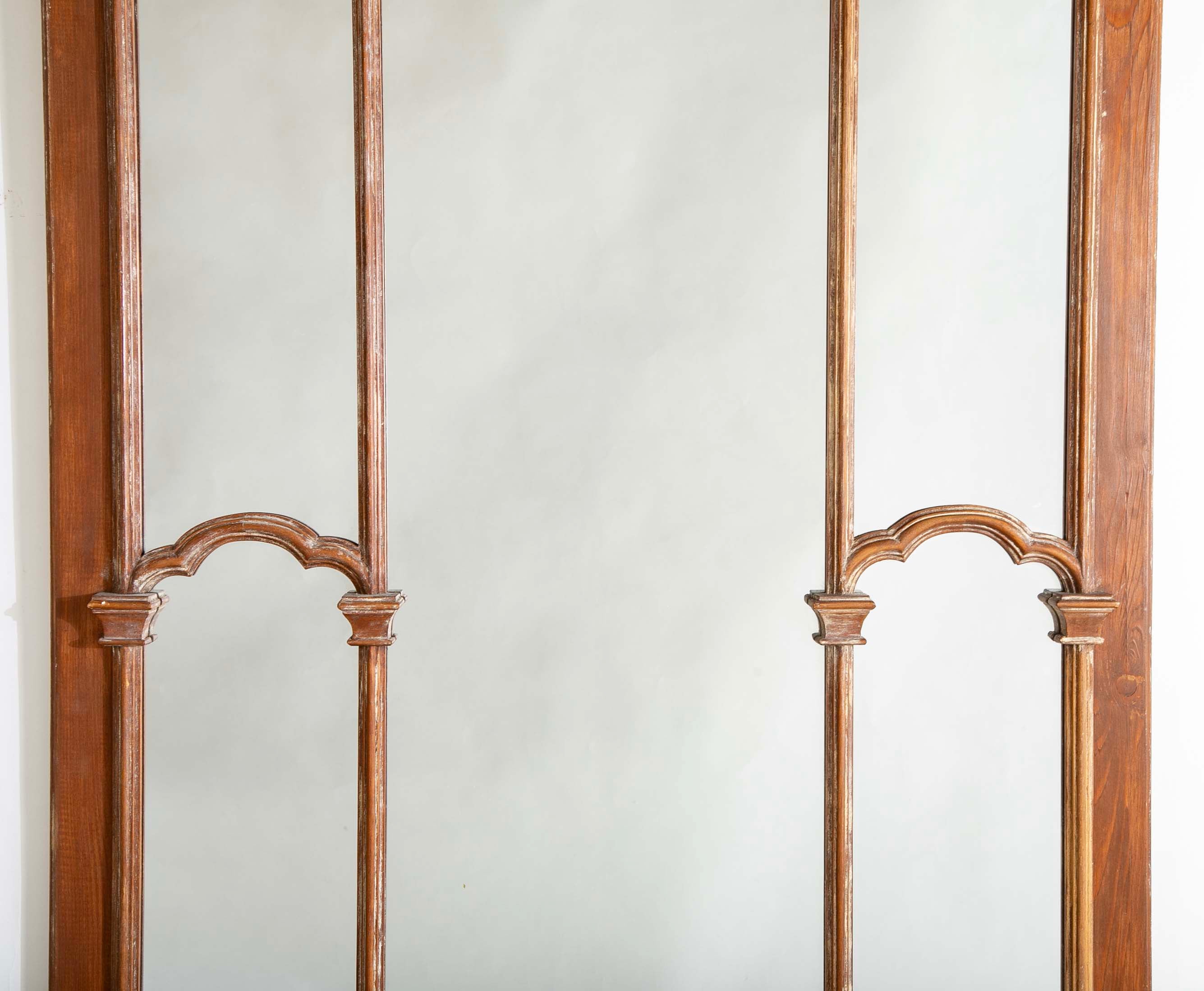 A Gothic Style Pine Mirror
