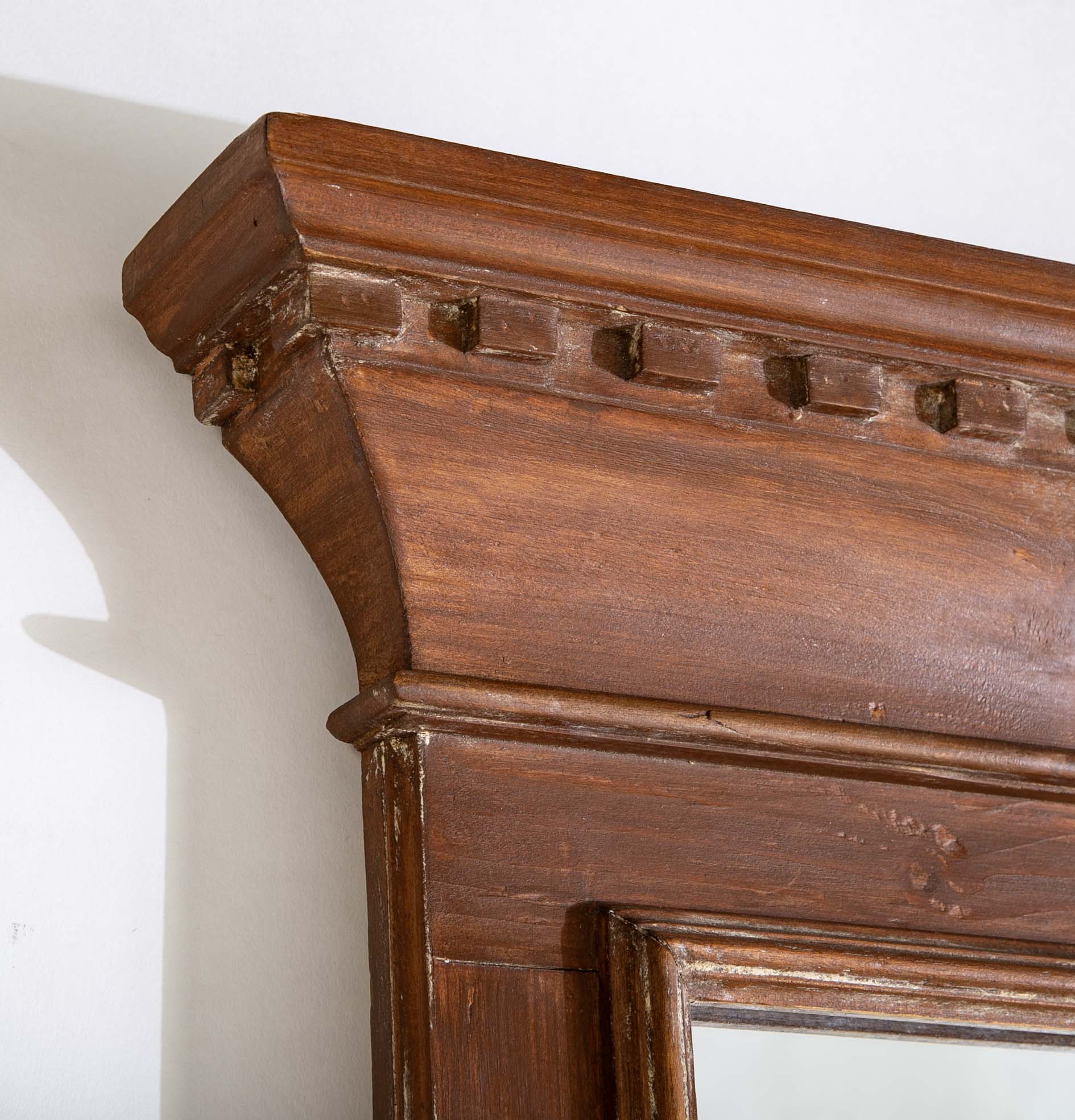 A Gothic Style Pine Mirror