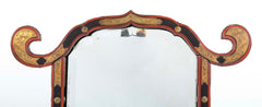 19th Century Japanese Red & Black Lacquer Table Mirror with Gilt Brass Mounts