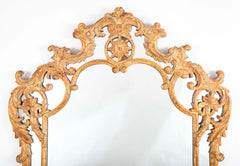 French Rococo Style Carved Wood Mirror with Wonderful Gesso Surface