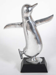 Pair Large Scale Aluminum Dancing Penguins