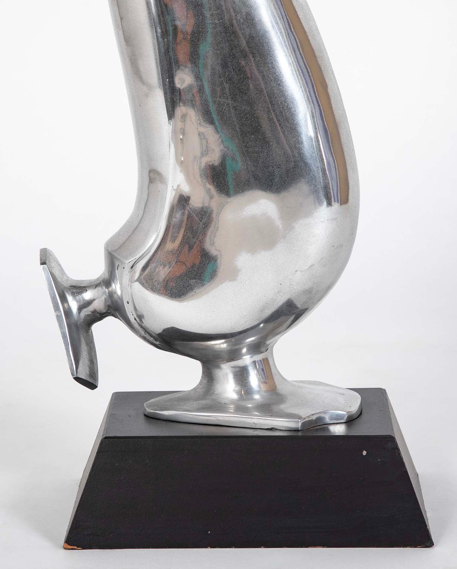Pair Large Scale Aluminum Dancing Penguins