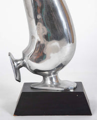 Pair Large Scale Aluminum Dancing Penguins