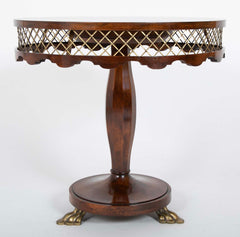 Austrian Vienna Secessionist Rosewood and Brass Side Table