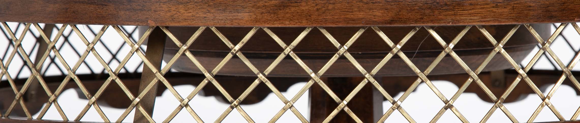Austrian Vienna Secessionist Rosewood and Brass Side Table