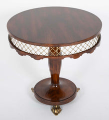 Austrian Vienna Secessionist Rosewood and Brass Side Table