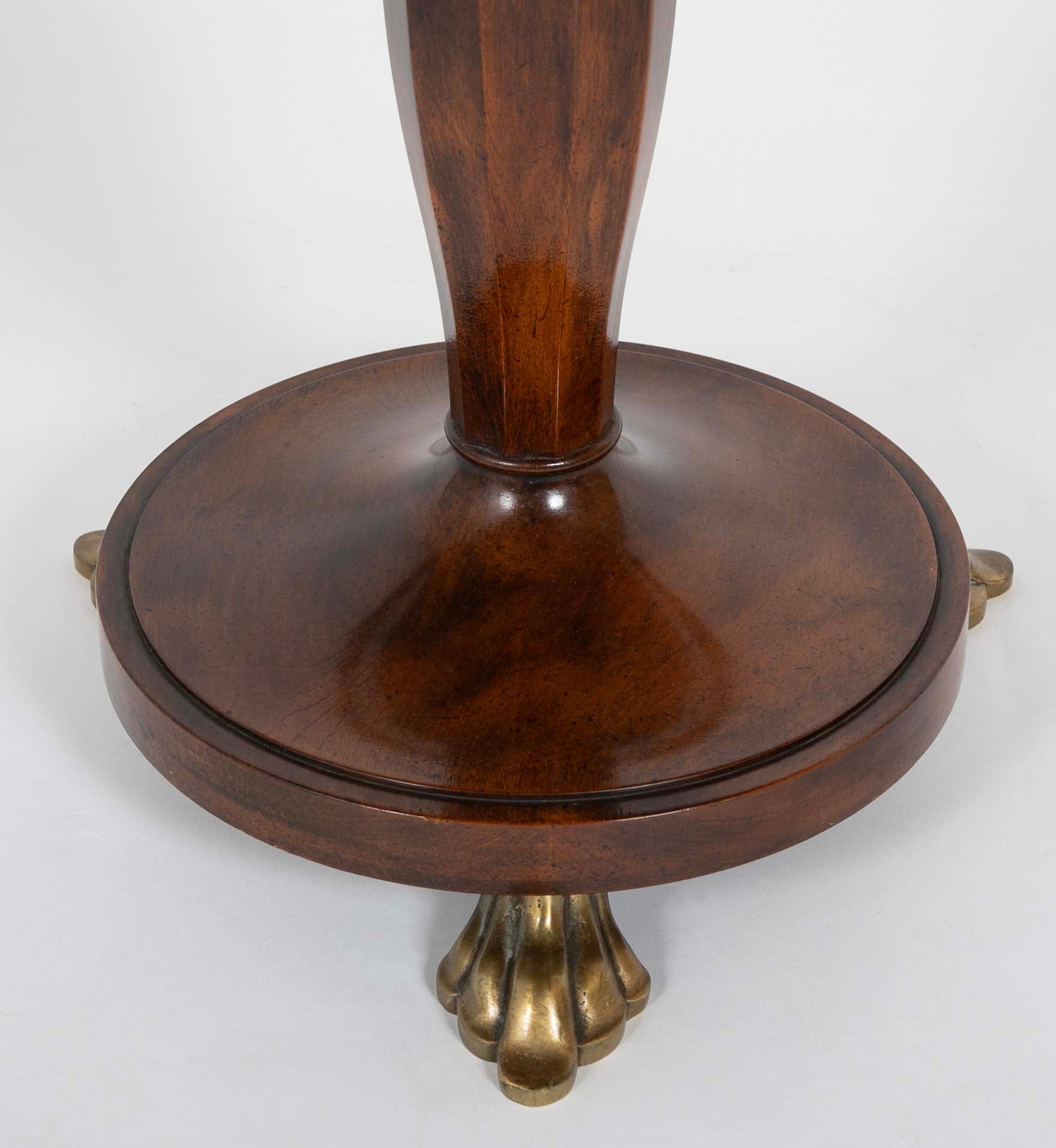 Austrian Vienna Secessionist Rosewood and Brass Side Table