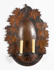 Pair of Dutch Baroque Style Copper Repousse Sconces