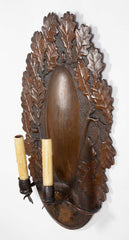 Pair of Dutch Baroque Style Copper Repousse Sconces