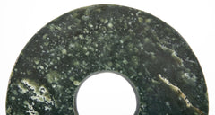 19th Century Chinese Jade Bi Disc on Custom Steel Base