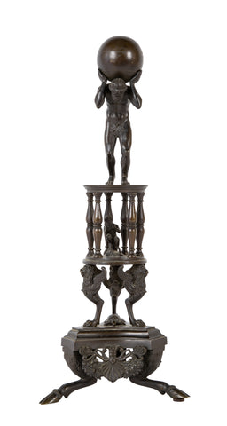 19th Century Italian Grand Tour Bronze of Atlas