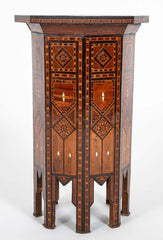 Syrian Octagonal Side Table With Ebony, Rosewood and Bone Inlay
