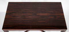 Mid-Century French Rosewood Table with Brass Sabots