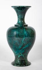 An Italian Green Faux Marble Composition Vase