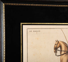 Set of Six 18th Century Hand Colored Prints of Horses by Baron D'Eisenberg