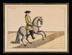 Set of Six 18th Century Hand Colored Prints of Horses by Baron D'Eisenberg