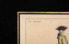 Set of Six 18th Century Hand Colored Prints of Horses by Baron D'Eisenberg
