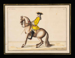 Set of Six 18th Century Hand Colored Prints of Horses by Baron D'Eisenberg