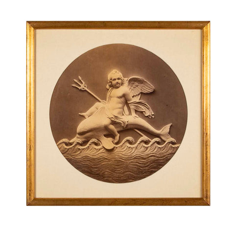 Set of 4 Albumen Silver Prints of Betel Thorvaldsen's "Cupid's Reign Over the Four Elements""