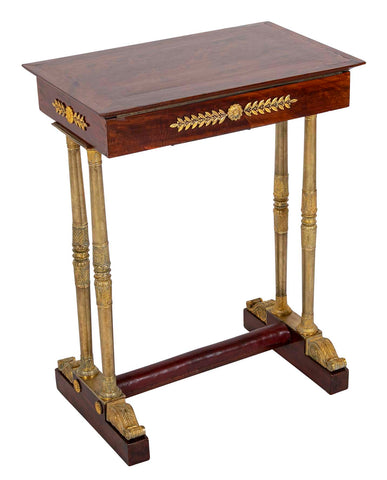 Baltic Neoclassical Mahogany Dressing Table with Gilt Bronze Legs and Mounts