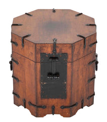 Pair of Southeast Asian Hardwood and Iron Side Tables