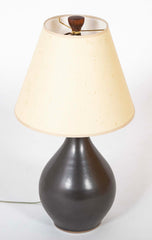 Jane and Gordon Martz Mid-Century Ceramic Lamp with Chocolate Glaze