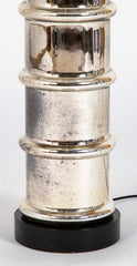 Pair of Mid 20th Century Large Scale Mercury Glass Table Lamps