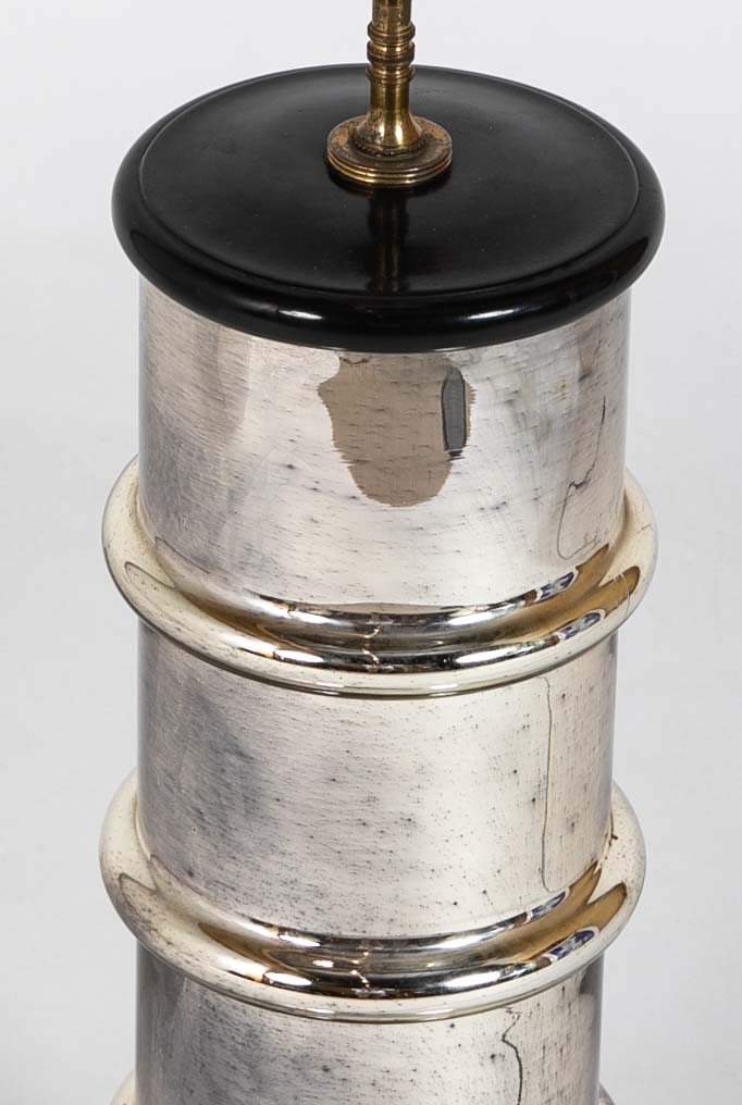Pair of Mid 20th Century Large Scale Mercury Glass Table Lamps