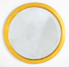 Pair of Italian Neoclassical Giltwood Framed Mirror with Reveled Glass