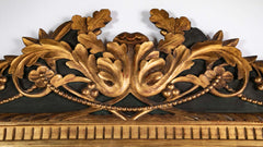 19th Century Italian Neoclassical Gilt Wood & Painted Large Scale Mirror