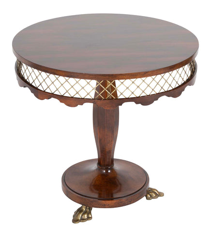 Unusual Vienna Secessionist Rosewood and Brass Side Table