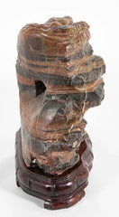 Chinese Scholars Rock on Custom Hardwood Base