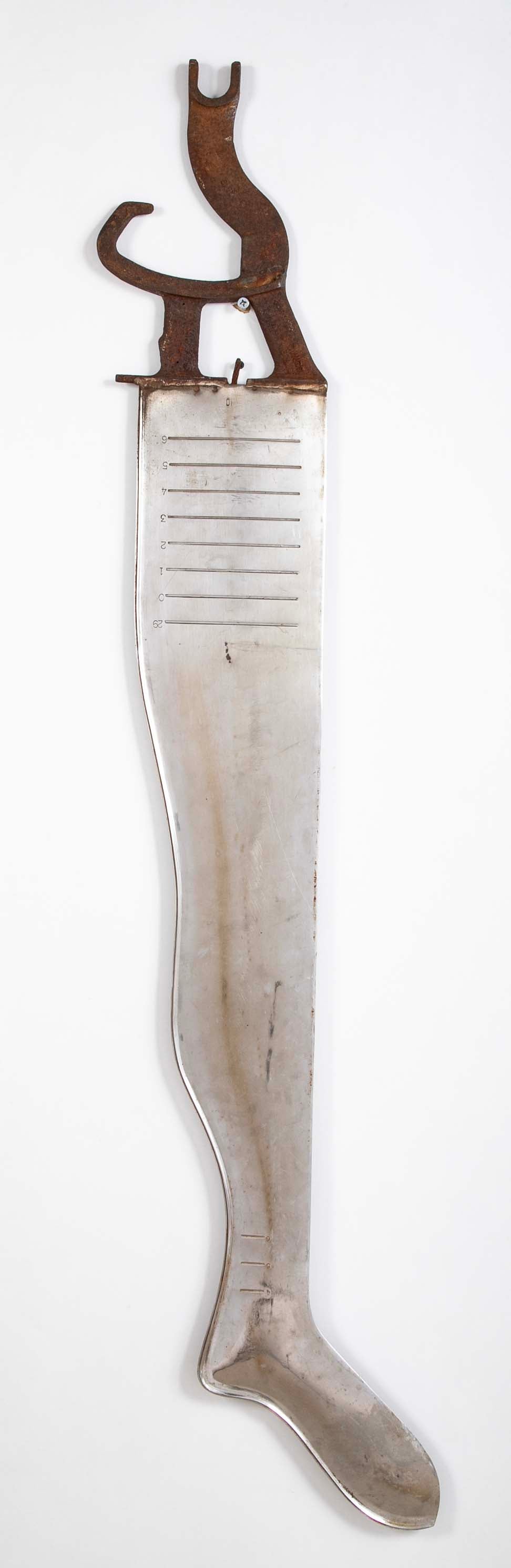 Pair of 1920's American Steel & Iron Stocking Stretchers, Industrial Folk Art