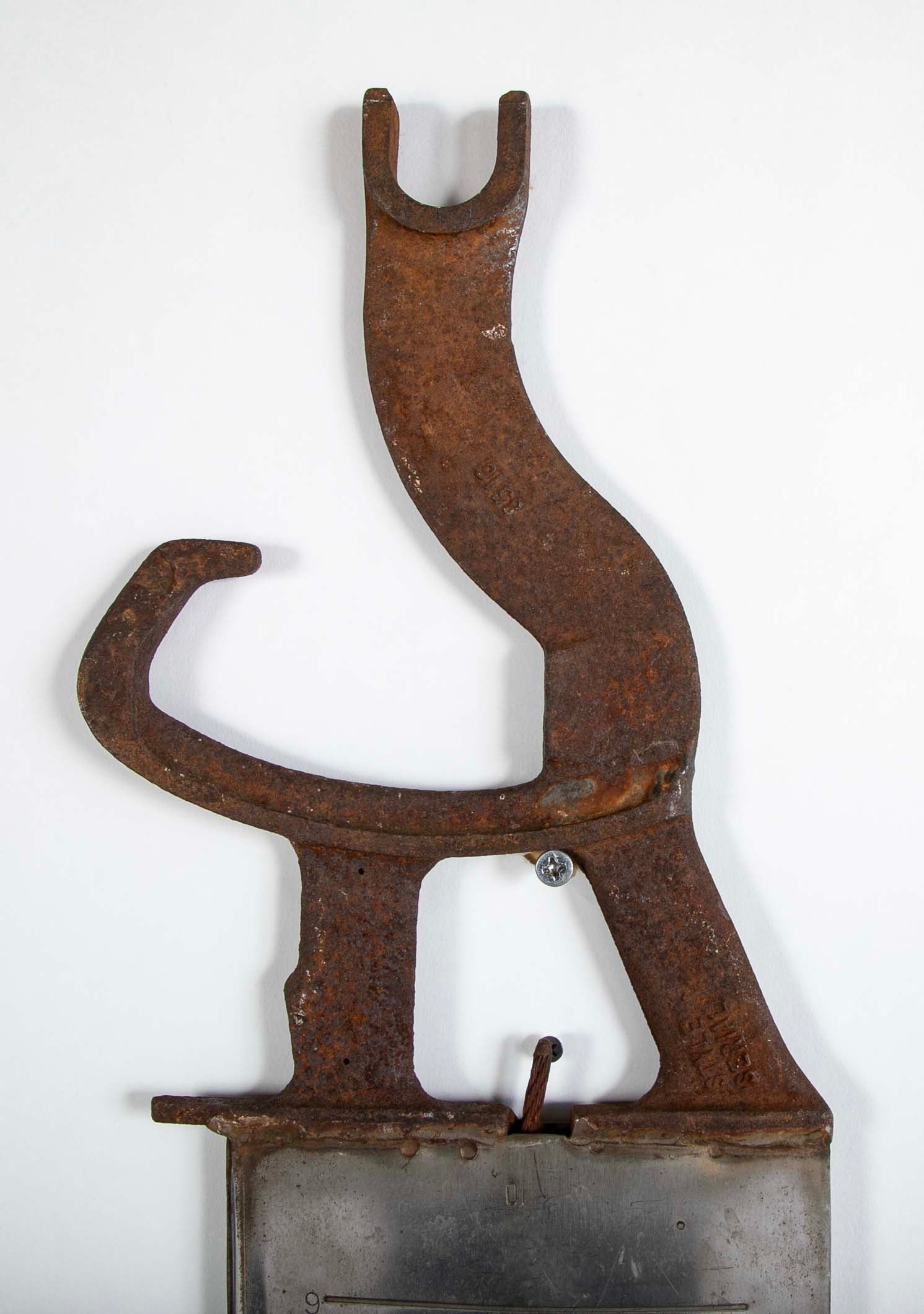 Pair of 1920's American Steel & Iron Stocking Stretchers, Industrial Folk Art