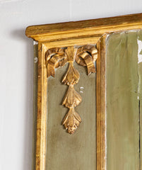 An 18th Century French Trumeau with Oil Painting of a Man and Woman in a Forest