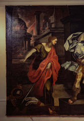 Magnificent 17th Century Italian Oil Painting "The Burning of Troy"