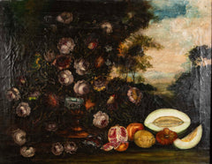 18th Century French Still Life Oil on Canvas