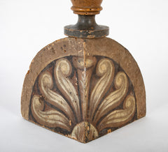Pair of Carved and Painted 18th Century French Candlesticks