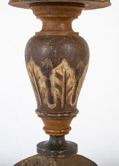 Pair of Carved and Painted 18th Century French Candlesticks