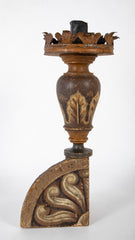 Pair of Carved and Painted 18th Century French Candlesticks