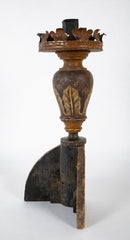 Pair of Carved and Painted 18th Century French Candlesticks