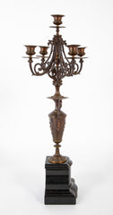 Pair of Mid 19th Century Ornate Metal French Candelabra